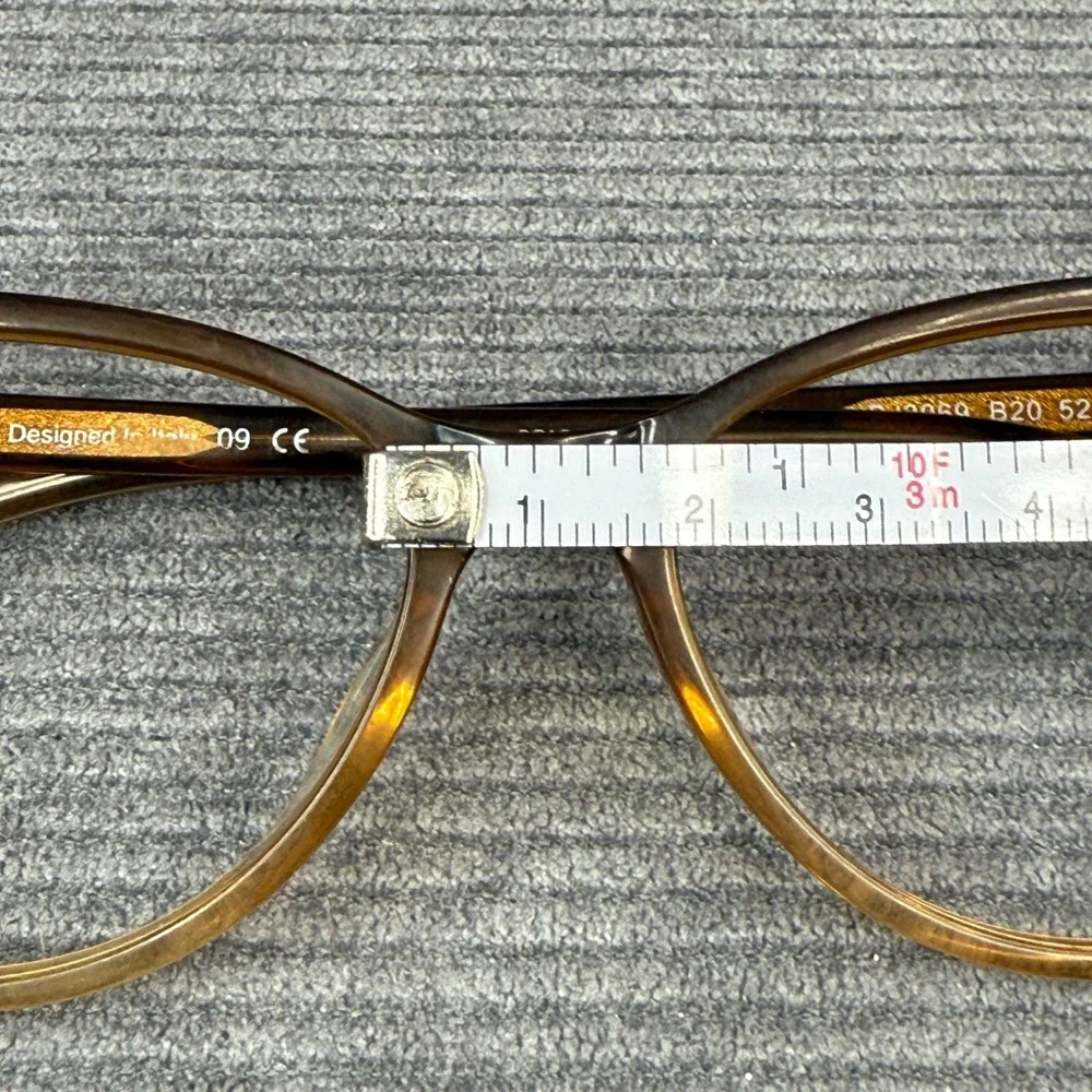 Bolon BJ3069 B20 Brown Amber Cat Eye‎ Y2K Eyeglasses Frames 52-15-145 Italy